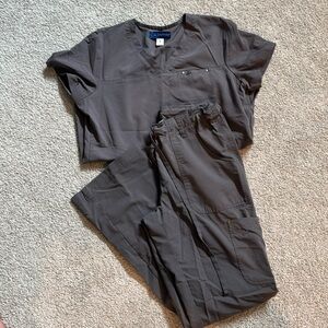 Koi Sapphire | Womens Scrub Set | Size S - long | Grey